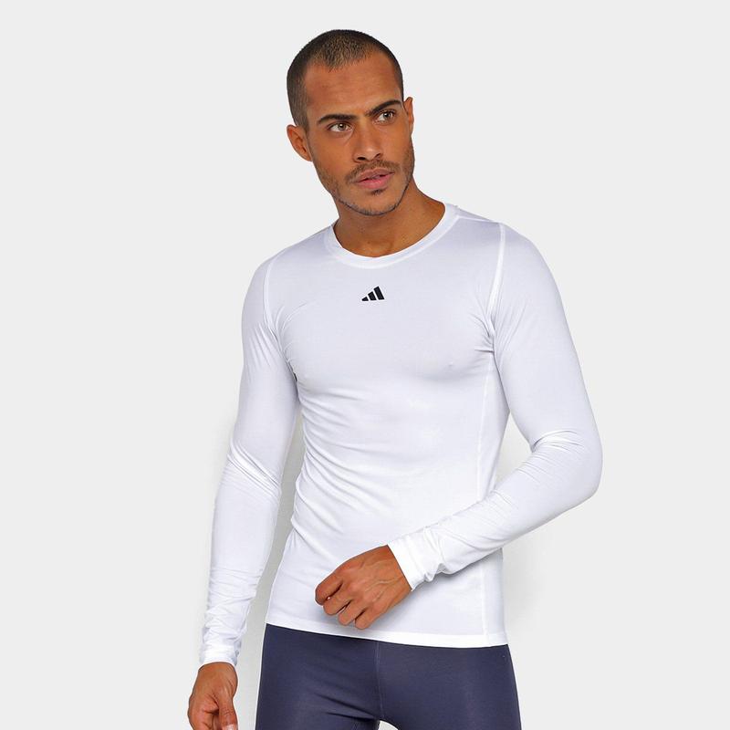 Camiseta Treino Adidas Techfit Manga Longa Masculina - Camisa e
